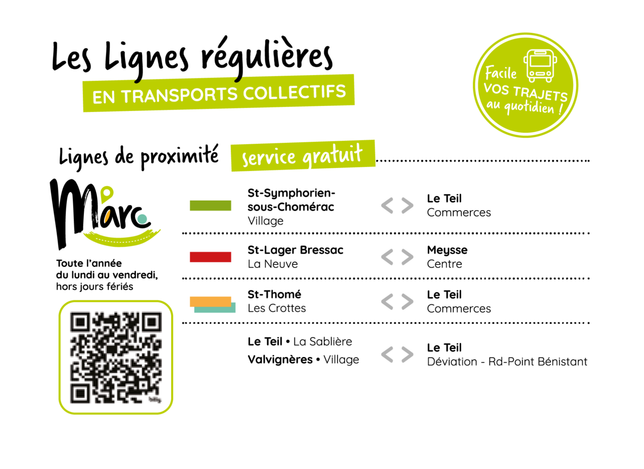 trajet des navettes gratuites MARC
