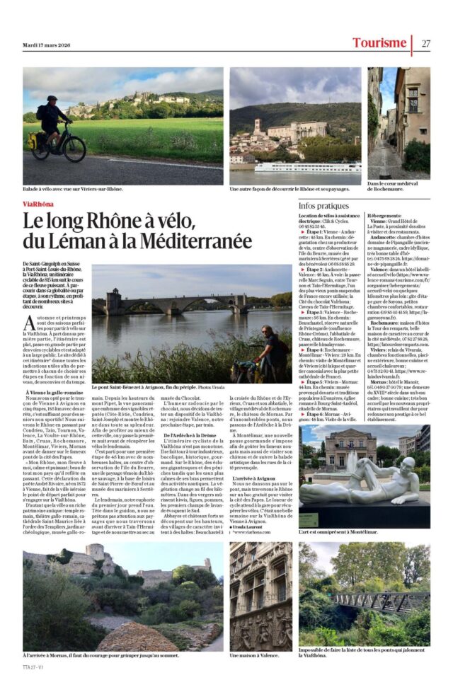 Article ViaRhona_Journal DesNouvellesdAlsace