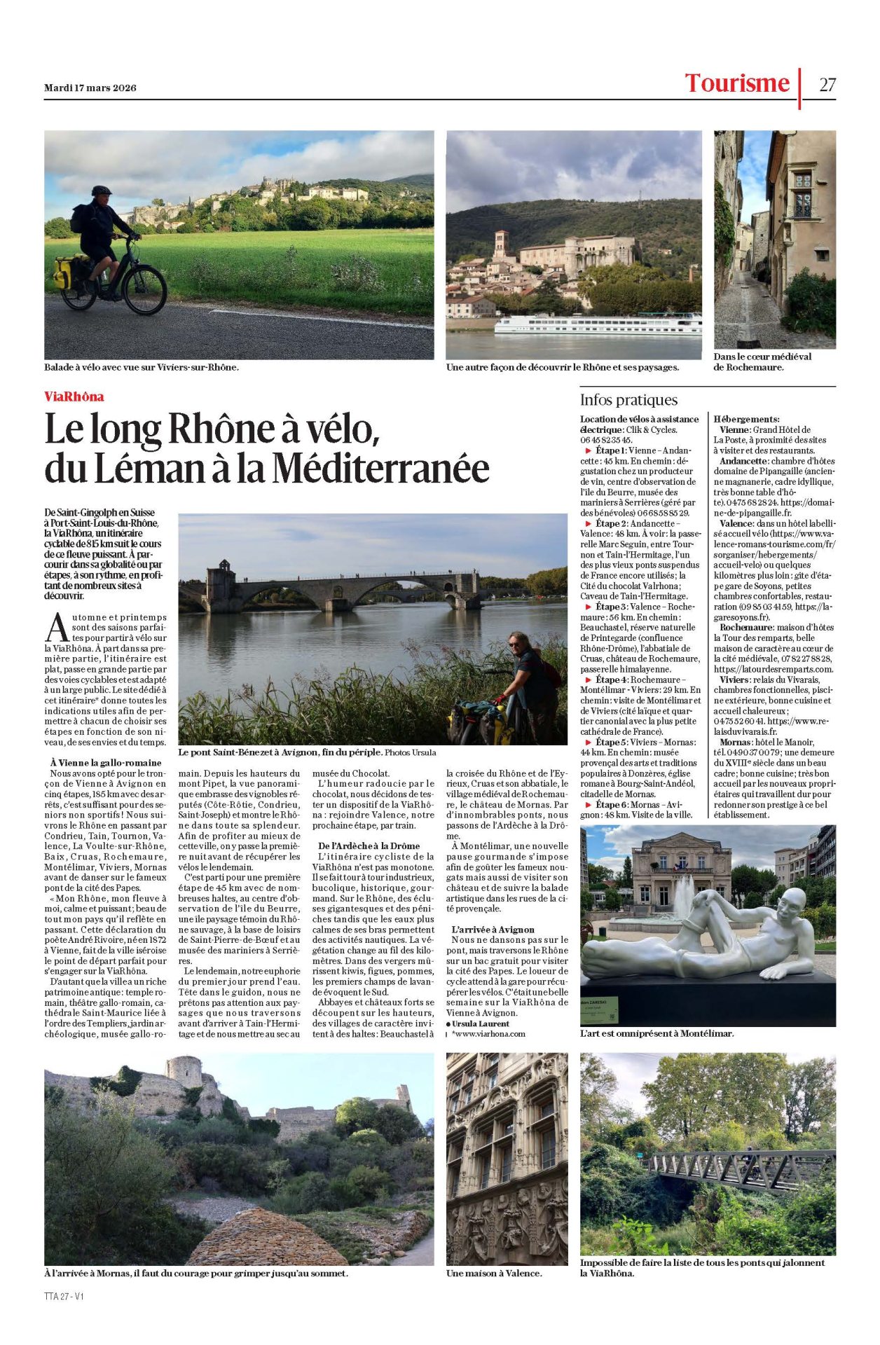 Article ViaRhona_Journal DesNouvellesdAlsace