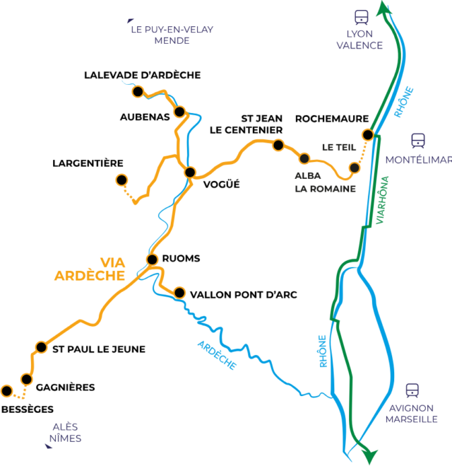 Carte Via Ardeche
